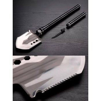 Лопата складная многофункциональная, с пилой, огнивом, ножом, и стеклобоем Multifunctional Shovel оптом